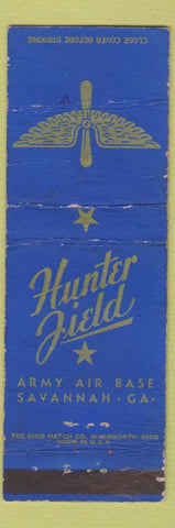 Matchbook Cover - Hunter Field Army Air Base Savannah GA WORN