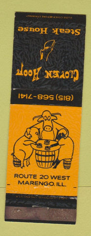 Matchbook Cover - Cloven Hoof Steak House Marengo IL