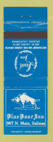 Matchbook Cover - Blue Boar Inn Salinas CA  Laurel Inn WEAR