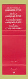 Matchbook Cover - Casa Tomas Cantina Mexican Nacogdoches Tomball Bryan TX