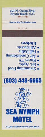 Matchbook Cover - Sea Nymph Motel Myrtle Beach SC