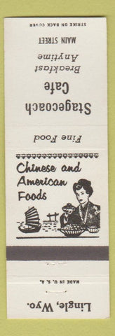 Matchbook Cover - Stagecoach Cafe Chinese Lingle WY