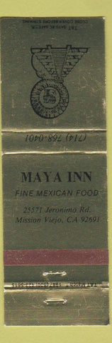Matchbook Cover - Maya Inn Mexican Mission Viejo CA