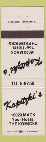 Matchbook Cover - Kopitzki's Komicks