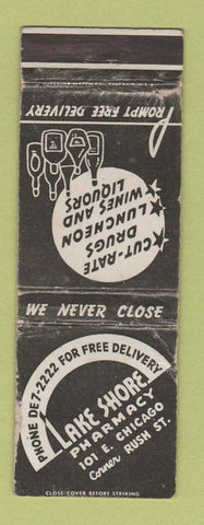 Matchbook Cover - Lake Shore Drug Chicago IL WORN Old Spice Dior Tabu Revlon