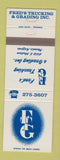 Matchbook Cover - Fred's Trucking Grading Phoenix AZ