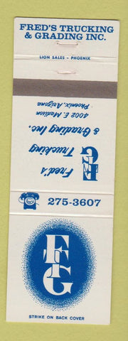 Matchbook Cover - Fred's Trucking Grading Phoenix AZ