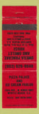 Matchbook Cover - Pizza Palace Ice Cream Myrtle Beach SC