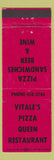 Matchbook Cover - Vitagel's Pizza Queen Restaurant