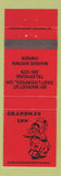 Matchbook Cover - Grandma's Inn East Liverpool OH RED