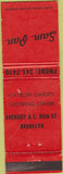 Matchbook Cover - Sam Pan Brooklyn NY CREASE