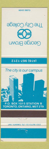 Matchbook Cover - George Brown City College Toronto ON