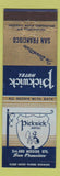 Matchbook Cover - Pickwick Hotel San Francisco CA