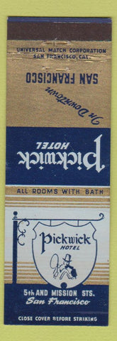Matchbook Cover - Pickwick Hotel San Francisco CA