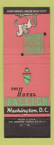 Matchbook Cover - Hotel Raleigh Washington DC Pall Mall Room