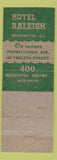 Matchbook Cover - Hotel Raleigh Washington DC Pall Mall Room