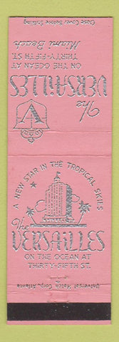 Matchbook Cover - The Versailles Miami Beach FL