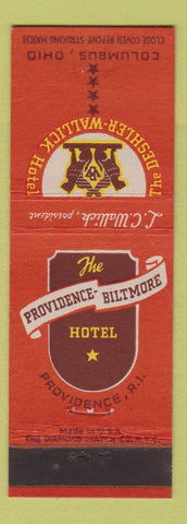 Matchbook Cover - Descher Wallick Hotel Columbus OH Providence Biltmore RI