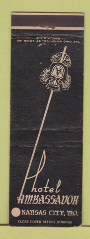 Matchbook Cover - Hotel Ambassador Kansas City MO