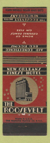 Matchbook Cover - Hotel Roosevelt New Orelans LA WEAR
