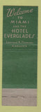 Matchbook Cover - Hotel Everglades Miami FL