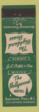 Matchbook Cover - Hollywood Hotel Southern Pines NC Jefferson Highlands NH WEAR