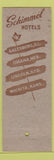 Matchbook Cover - Schimmel Hotels Cornhusker Lincoln NE Lassen Wichita KS