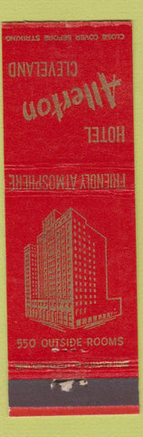 Matchbook Cover - Hotel Allerton Cleveland OH RED
