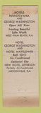 Matchbook Cover - 5 Kloeppel Hotels FL West Palm Beach Jacksonville