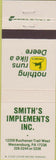 Matchbook Cover - Smith's Implements John Deere Tractors Mercersburg PA