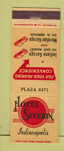Matchbook Cover - Hotel Severin Indianapolis IN