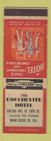 Matchbook Cover - Dorchester Hotel Miami Beach FL