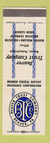 Matchbook Cover - Beaver Trust Company PA