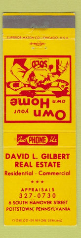 Matchbook Cover - David Gilbert Real Estate Pottstown PA