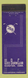 Matchbook Cover - Wee Burn Club Noroton CT golf
