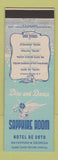 Matchbook Cover - Sapphire Room Hotel De Soto Savannah GA