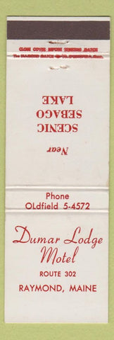 Matchbook Cover - Dumar Lodge Motel Raymond ME