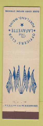 Matchbook Cover - Officers' Club the Lafayette Portland ME
