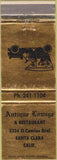 Matchbook Cover - Antique Lounge Santa Clara CA