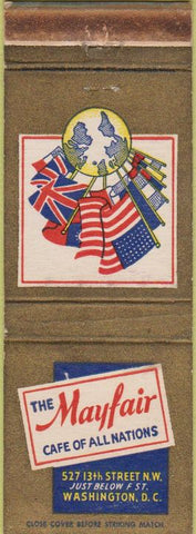 Matchbook Cover - The Mayfair Washington DC WEAR