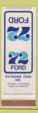 Matchbook Cover - 1972 Ford Raymond Powell WY WEAR
