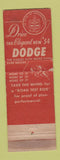 Matchbook Cover - 1954 Dodge Fahnestock Motors Glasford IL WEAR