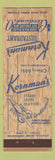 Matchbook Cover - Kornman's Restaurant Cleveland OH lobster