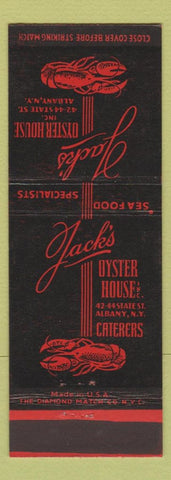 Matchbook Cover - Jack's Oyster House Albany NY lobster