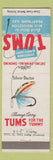 Matchbook Cover - Tums Antacid Fishing Fly Silver Doctor