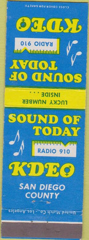 Matchbook Cover - KDEO Radio San Diego CA