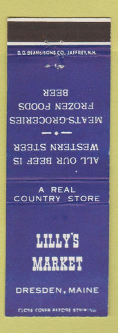 Matchbook Cover - Lilly's Market Dresden ME