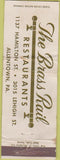 Matchbook Cover - Brass Rail Restaurant Allentown PA WEAR