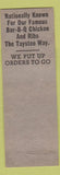 Matchbook Cover - Taystee BBQ Chicken Pittsburgh PA BBQ pig