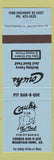 Matchbook Cover - Couch's Restaurant BBQ pig Mountain Home AR